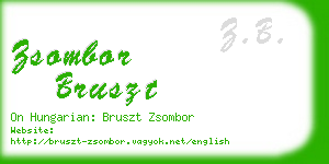 zsombor bruszt business card